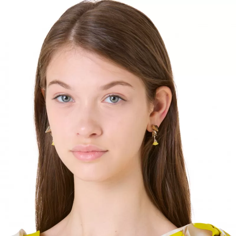 Earrings With Stud And Rose-Vivetta Hot