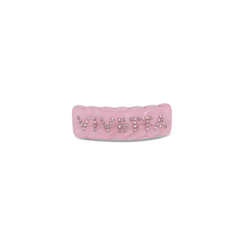 Hair Clip With Crystals Logo-Vivetta Clearance